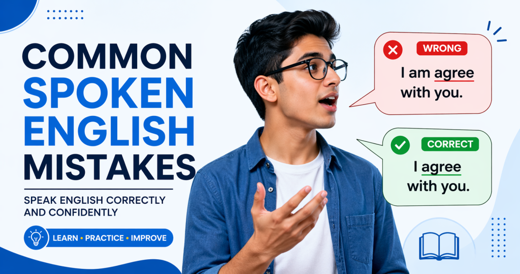 Common spoken English mistakes with correct examples